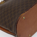 CELINE Macadam Canvas Shoulder Bag PVC Leather Brown Gold Auth BD091-14