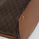CELINE Macadam Canvas Shoulder Bag PVC Leather Brown Gold Auth BD091-16