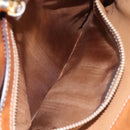 CELINE Macadam Canvas Shoulder Bag PVC Leather Brown Gold Auth BD091-22