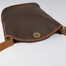 CELINE Macadam Canvas Shoulder Bag PVC Leather Brown Gold Auth BD091-6