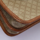 CELINE Macadam Canvas Shoulder Bag Beige Gold Auth BD092-15