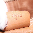 CELINE Macadam Canvas Shoulder Bag Beige Gold Auth BD092-12