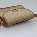 CELINE Macadam Canvas Shoulder Bag Beige Gold Auth BD092-6