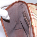 Burberrys Nova Check Shoulder Bag PVC Leather Beige Brown gold Auth BD093-21