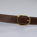 Burberrys Nova Check Shoulder Bag PVC Leather Beige Brown gold Auth BD093-8