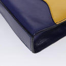 CELINE Chain Shoulder Bag Leather Multicolor Gold Auth BD096AV-15