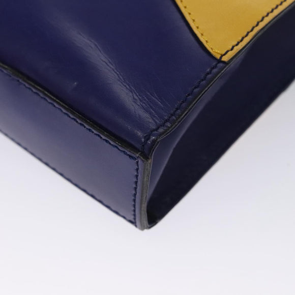 CELINE Chain Shoulder Bag Leather Multicolor Gold Auth BD096AV