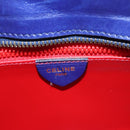 CELINE Chain Shoulder Bag Leather Multicolor Gold Auth BD096AV-18