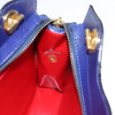 CELINE Chain Shoulder Bag Leather Multicolor Gold Auth BD096AV-19