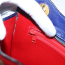 CELINE Chain Shoulder Bag Leather Multicolor Gold Auth BD096AV-21