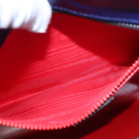 CELINE Chain Shoulder Bag Leather Multicolor Gold Auth BD096AV