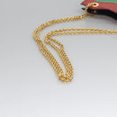 CELINE Chain Shoulder Bag Leather Multicolor Gold Auth BD096AV-7