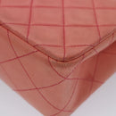 CHANEL Matelasse Chain Shoulder Bag Lamb Skin Pink Gold CC Auth BD1008-13
