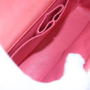 CHANEL Matelasse Chain Shoulder Bag Lamb Skin Pink Gold CC Auth BD1008-19