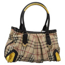 BURBERRY Nova Check Shoulder Bag PVC Beige Auth BD1024-1