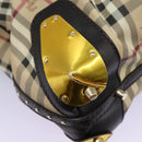 BURBERRY Nova Check Shoulder Bag PVC Beige Auth BD1024-15