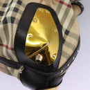 BURBERRY Nova Check Shoulder Bag PVC Beige Auth BD1024-16