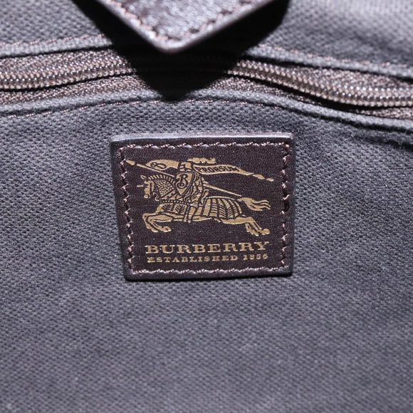 BURBERRY Nova Check Shoulder Bag PVC Beige Auth BD1024