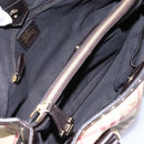 BURBERRY Nova Check Shoulder Bag PVC Beige Auth BD1024-10