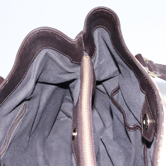 BURBERRY Nova Check Shoulder Bag PVC Beige Auth BD1024