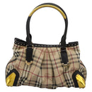 BURBERRY Nova Check Shoulder Bag PVC Beige Auth BD1024-13