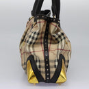 BURBERRY Nova Check Shoulder Bag PVC Beige Auth BD1024-3