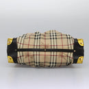 BURBERRY Nova Check Shoulder Bag PVC Beige Auth BD1024-5