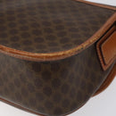 CELINE Macadam Canvas Shoulder Bag PVC Leather Brown Gold Auth BD1027-12