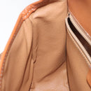 CELINE Macadam Canvas Shoulder Bag PVC Leather Brown Gold Auth BD1027-19