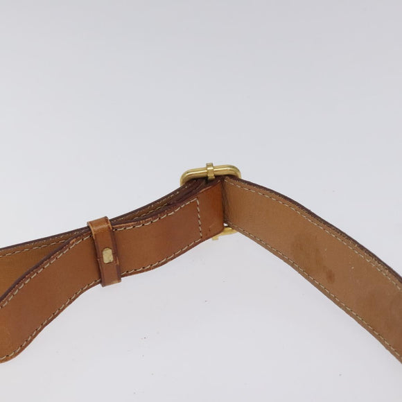 CELINE Macadam Canvas Shoulder Bag PVC Leather Brown Gold Auth BD1027