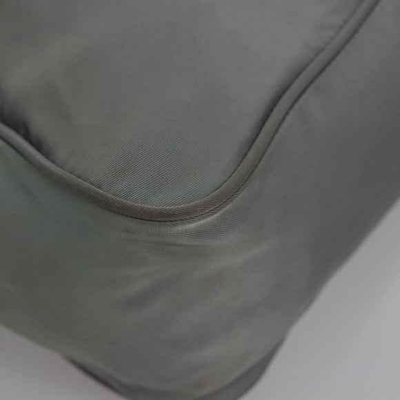 PRADA Hand Bag Nylon Gray Auth BD1037