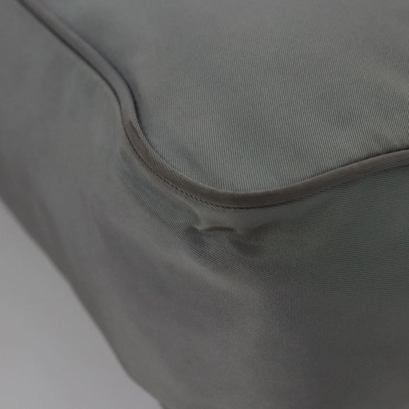 PRADA Hand Bag Nylon Gray Auth BD1037