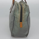 PRADA Hand Bag Nylon Gray Auth BD1037-3