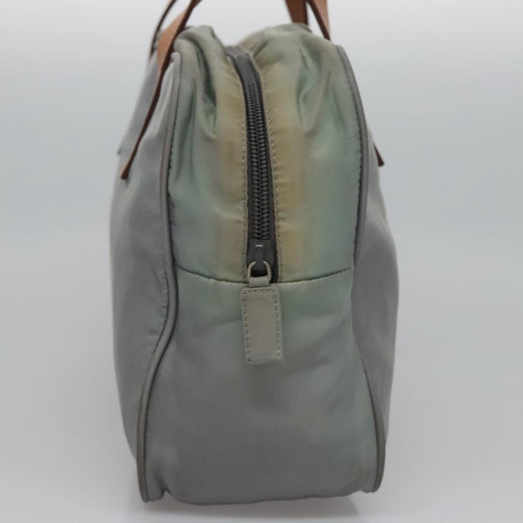 PRADA Hand Bag Nylon Gray Auth BD1037