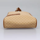 CELINE Macadam Canvas Backpack PVC Leather Beige Auth BD1038-5