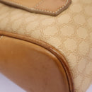 CELINE Macadam Canvas Backpack PVC Leather Beige Auth BD1038-16