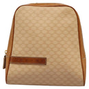 CELINE Macadam Canvas Backpack PVC Leather Beige Auth BD1038-13