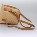 CELINE Macadam Canvas Backpack PVC Leather Beige Auth BD1038-7
