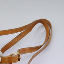 CELINE Macadam Canvas Backpack PVC Leather Beige Auth BD1038-14