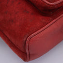 GUCCI Bamboo Backpack Suede Leather Red Gold 003 1705 0030 Auth BD1040-16