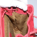 GUCCI Bamboo Backpack Suede Leather Red Gold 003 1705 0030 Auth BD1040-25