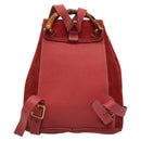 GUCCI Bamboo Backpack Suede Leather Red Gold 003 1705 0030 Auth BD1040-2