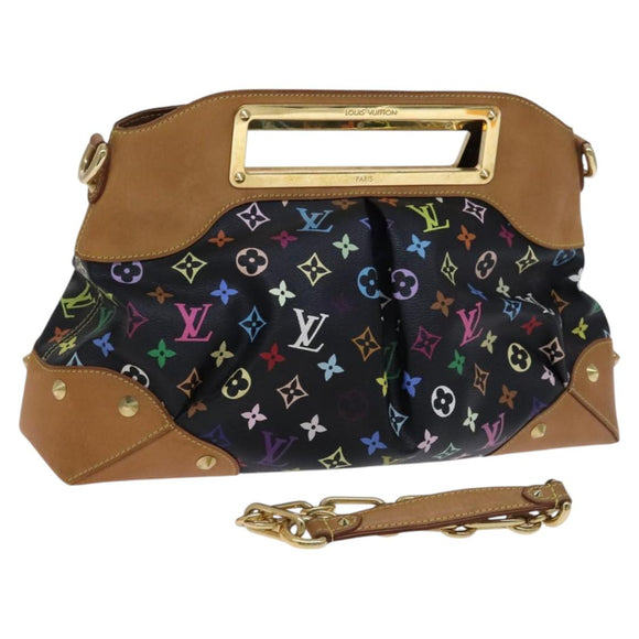 LOUIS VUITTON Monogram Multicolor Judy GM Bag 2way Black M40254 LV Auth BD1050SAV