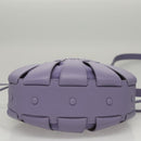 BOTTEGA VENETA Shell Shoulder Bag Leather Purple Auth BD1058AV-5