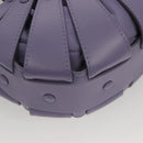 BOTTEGA VENETA Shell Shoulder Bag Leather Purple Auth BD1058AV-17