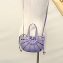 BOTTEGA VENETA Shell Shoulder Bag Leather Purple Auth BD1058AV-25