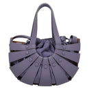 BOTTEGA VENETA Shell Shoulder Bag Leather Purple Auth BD1058AV-13