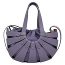 BOTTEGA VENETA Shell Shoulder Bag Leather Purple Auth BD1058AV-2