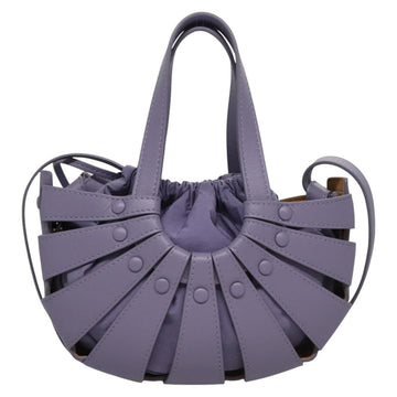BOTTEGA VENETA Shell Shoulder Bag Leather Purple Auth BD1058AV - 0