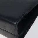 Salvatore Ferragamo Gancini Chain Shoulder Bag Leather Navy Gold Auth BD1060-12